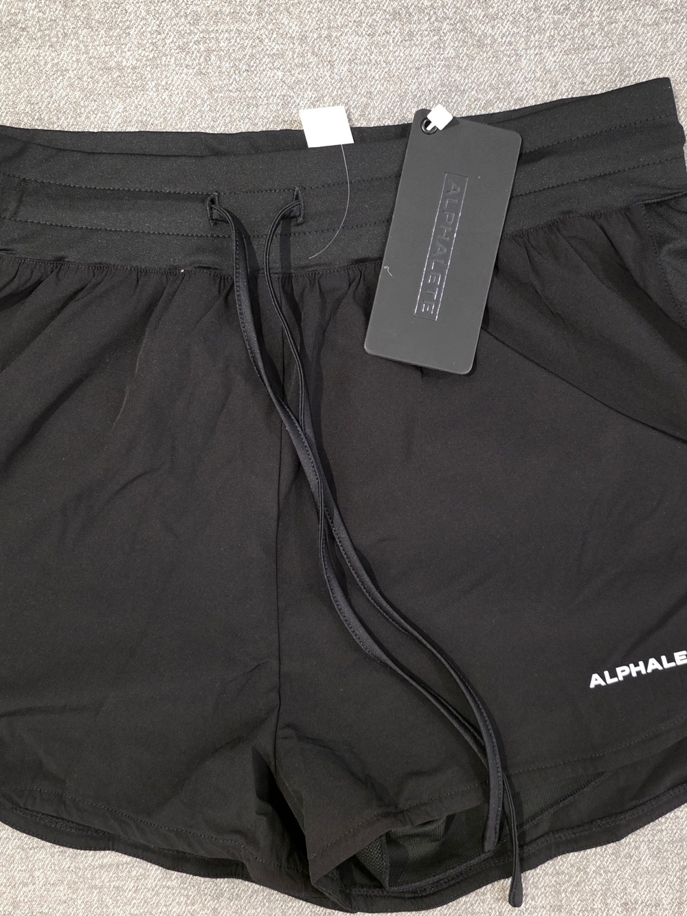 Alphalete Women's Black Athletic Shorts with Drawstring